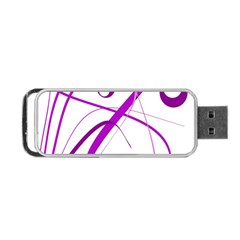 Purple Elegant Design Portable Usb Flash (one Side) by Valentinaart