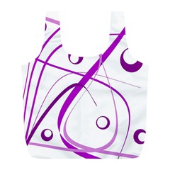 Purple Elegant Design Full Print Recycle Bags (l)  by Valentinaart