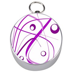 Purple Elegant Design Silver Compasses by Valentinaart