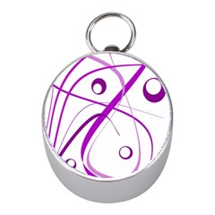 Purple Elegant Design Mini Silver Compasses by Valentinaart