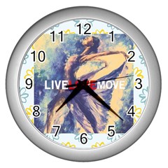 Flowers-leaves008a Wall Clock (silver) by jpcool1979