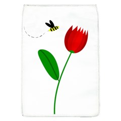 Red Tulip And Bee Flap Covers (l)  by Valentinaart