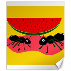 Ants And Watermelon  Canvas 8  X 10  by Valentinaart