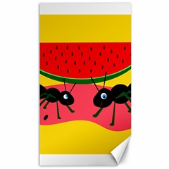 Ants And Watermelon  Canvas 40  X 72   by Valentinaart