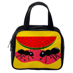 Ants And Watermelon  Classic Handbags (one Side) by Valentinaart