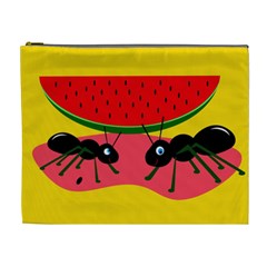 Ants And Watermelon  Cosmetic Bag (xl) by Valentinaart