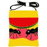 Ants and watermelon  Shoulder Sling Bags Front