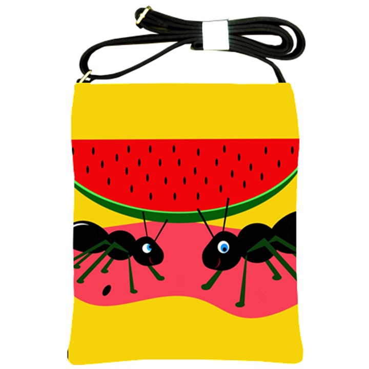 Ants and watermelon  Shoulder Sling Bags