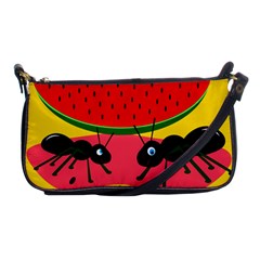 Ants And Watermelon  Shoulder Clutch Bags by Valentinaart