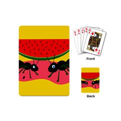 Ants And Watermelon  Playing Cards (mini)  by Valentinaart