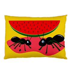 Ants And Watermelon  Pillow Case (two Sides) by Valentinaart