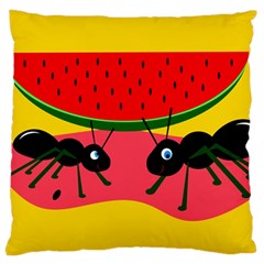 Ants And Watermelon  Large Cushion Case (two Sides) by Valentinaart