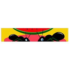 Ants And Watermelon  Flano Scarf (small) by Valentinaart