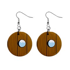 Over The Fence  Mini Button Earrings