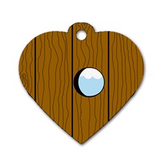 Over The Fence  Dog Tag Heart (one Side) by Valentinaart