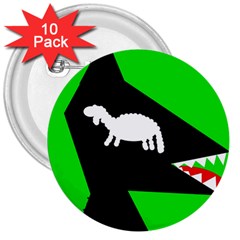 Wolf And Sheep 3  Buttons (10 Pack)  by Valentinaart