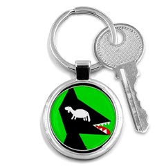 Wolf And Sheep Key Chains (round)  by Valentinaart