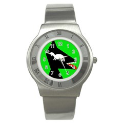 Wolf And Sheep Stainless Steel Watch by Valentinaart