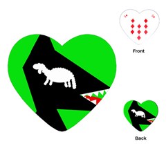 Wolf And Sheep Playing Cards (heart)  by Valentinaart