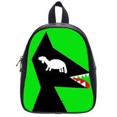 Wolf And Sheep School Bags (small)  by Valentinaart