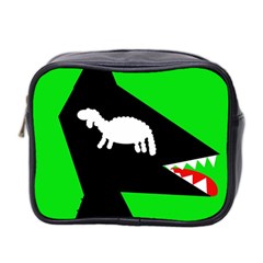 Wolf And Sheep Mini Toiletries Bag 2-side by Valentinaart