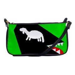 Wolf And Sheep Shoulder Clutch Bags by Valentinaart