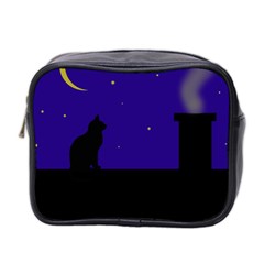 Cat On The Roof  Mini Toiletries Bag 2-side by Valentinaart