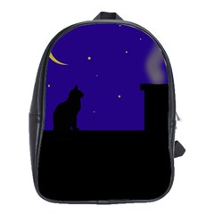 Cat On The Roof  School Bags (xl)  by Valentinaart