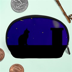 Cat On The Roof  Accessory Pouches (large)  by Valentinaart