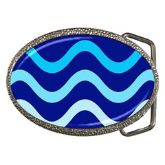 Blue Waves  Belt Buckles by Valentinaart