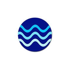 Blue Waves  Golf Ball Marker by Valentinaart