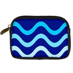 Blue Waves  Digital Camera Cases by Valentinaart