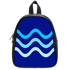 Blue Waves  School Bags (small)  by Valentinaart