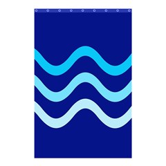 Blue Waves  Shower Curtain 48  X 72  (small)  by Valentinaart