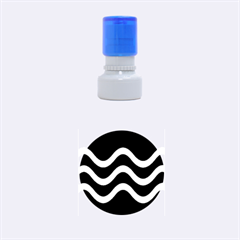 Blue Waves  Rubber Round Stamps (small) by Valentinaart