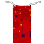 Red abstract sky Jewelry Bags Front