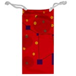 Red abstract sky Jewelry Bags Back