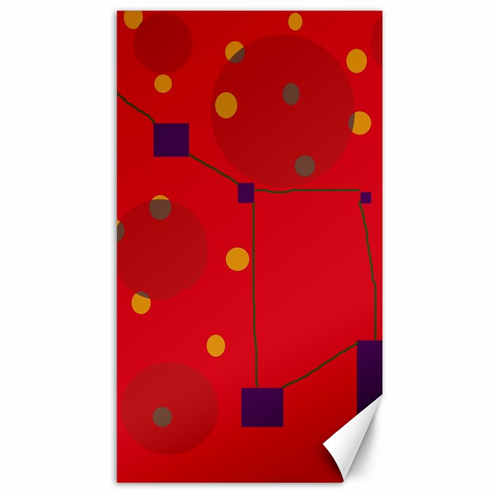 Red abstract sky Canvas 40  x 72  