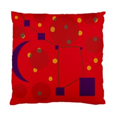 Red Abstract Sky Standard Cushion Case (one Side) by Valentinaart