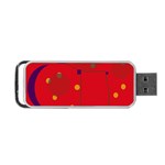 Red abstract sky Portable USB Flash (Two Sides) Front