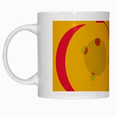 Yellow Abstract Sky White Mugs