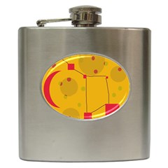 Yellow Abstract Sky Hip Flask (6 Oz)