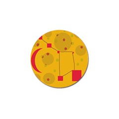 Yellow Abstract Sky Golf Ball Marker by Valentinaart