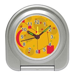 Yellow Abstract Sky Travel Alarm Clocks