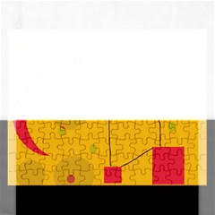 Yellow Abstract Sky Rectangular Jigsaw Puzzl