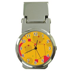 Yellow Abstract Sky Money Clip Watches