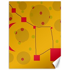 Yellow Abstract Sky Canvas 12  X 16  