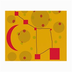 Yellow Abstract Sky Small Glasses Cloth (2-side) by Valentinaart