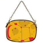 Yellow abstract sky Chain Purses (One Side)  Front