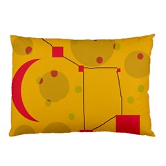 Yellow Abstract Sky Pillow Case